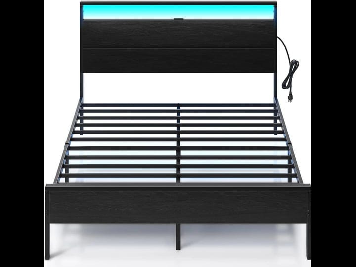 rolanstar-bed-frame-with-charging-station-queen-bed-with-led-lights-headboard-metal-platform-strong--1