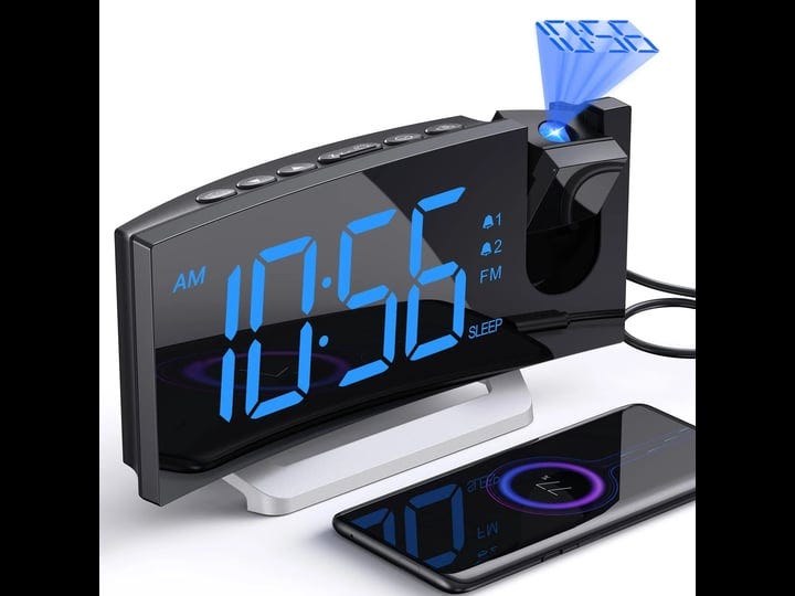 uptimus-projection-alarm-clock-with-fm-radio-usb-charging-port-0-100-dimmer-dual-alarms-hd-led-displ-1