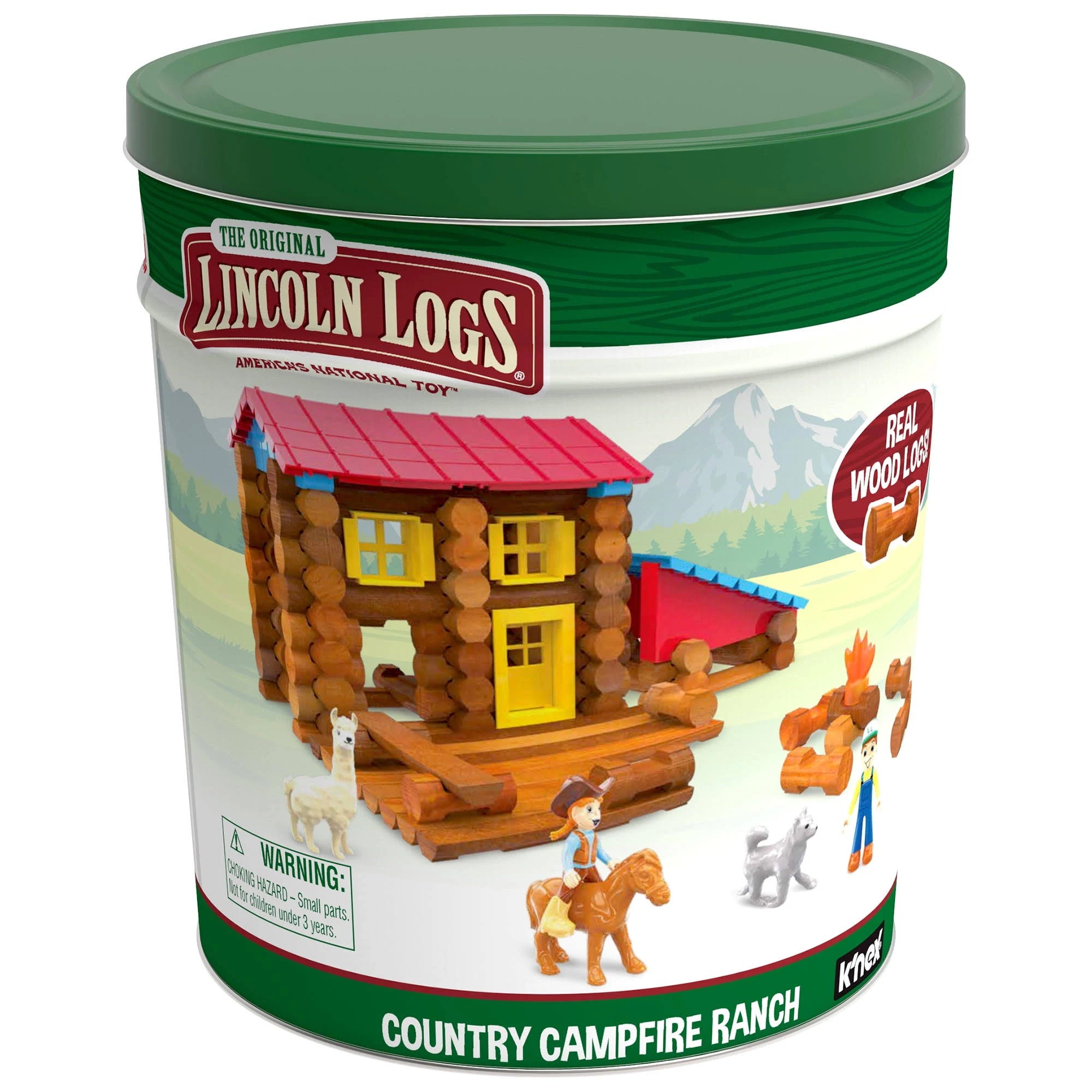 Lincoln Logs Campfire Ranch: Real Wood Collectible Set | Image