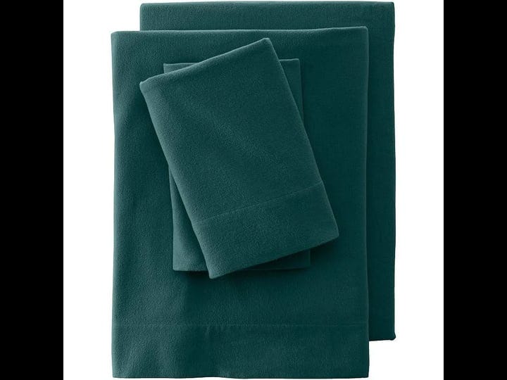 lands-end-velvet-flannel-sheet-set-or-2-pack-pillowcase-set-dark-green-full-set-1
