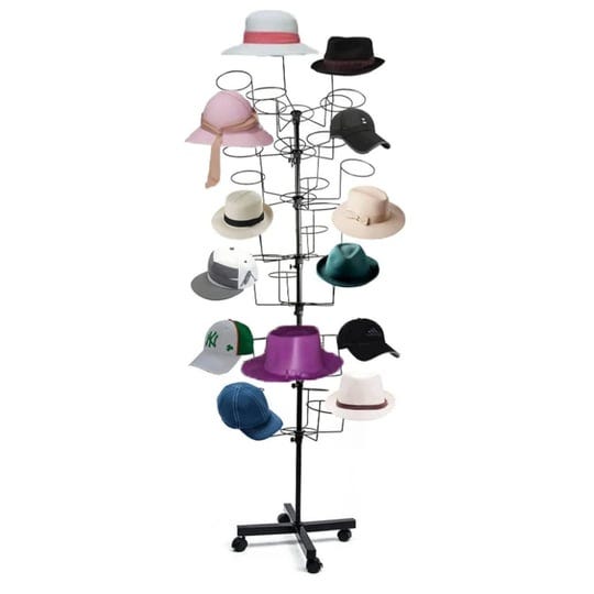 uyoyous-7-tier-hat-display-rack-hat-rotating-wig-stand-free-standing-headwear-wig-rack-metal-modern--1