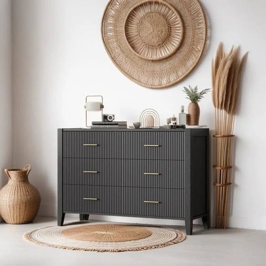 6-drawers-dresser-storage-cabinet-with-metal-handle-for-bedroom-vertical-stripe-finish-black-1