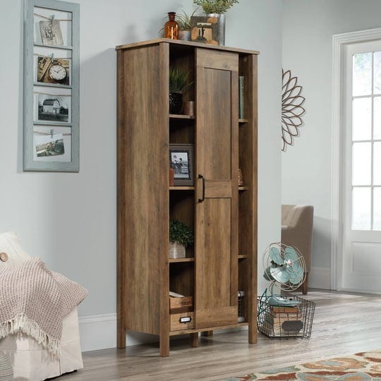 sauder-sliding-door-storage-cabinet-rural-pine-finish-1