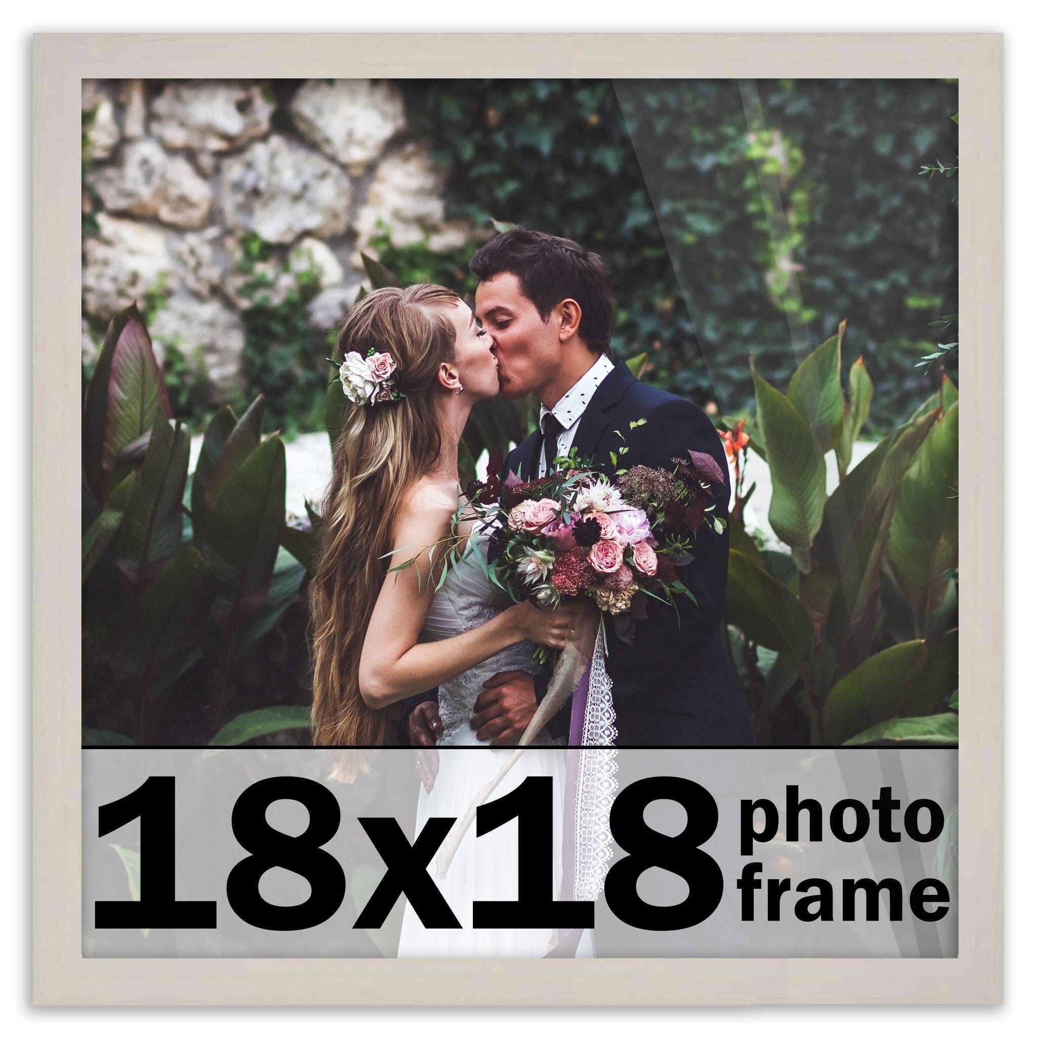 White Wash 18x18 Picture Frame for Artwork and Photos | Image