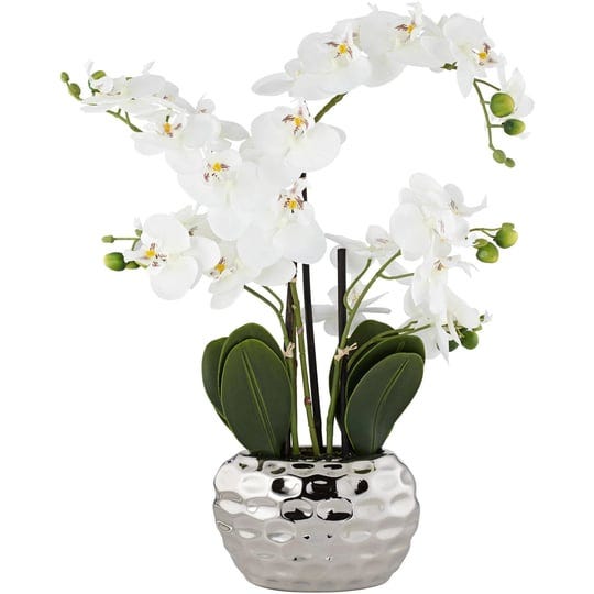 dahlia-studios-white-phalaenopsis-23h-faux-orchid-in-silver-resin-pot-1