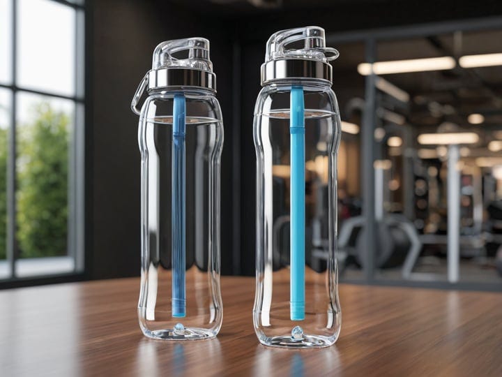Clear Water Bottle with Straw-6