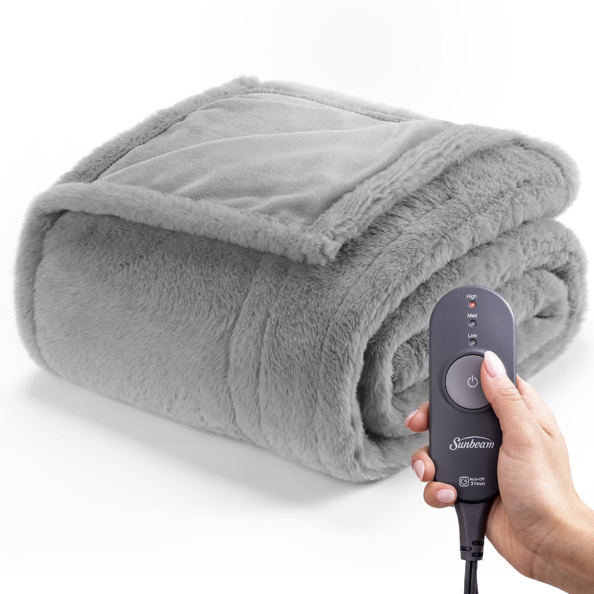 Luxurious Electric Heated Faux Fur Throw Blanket | Image