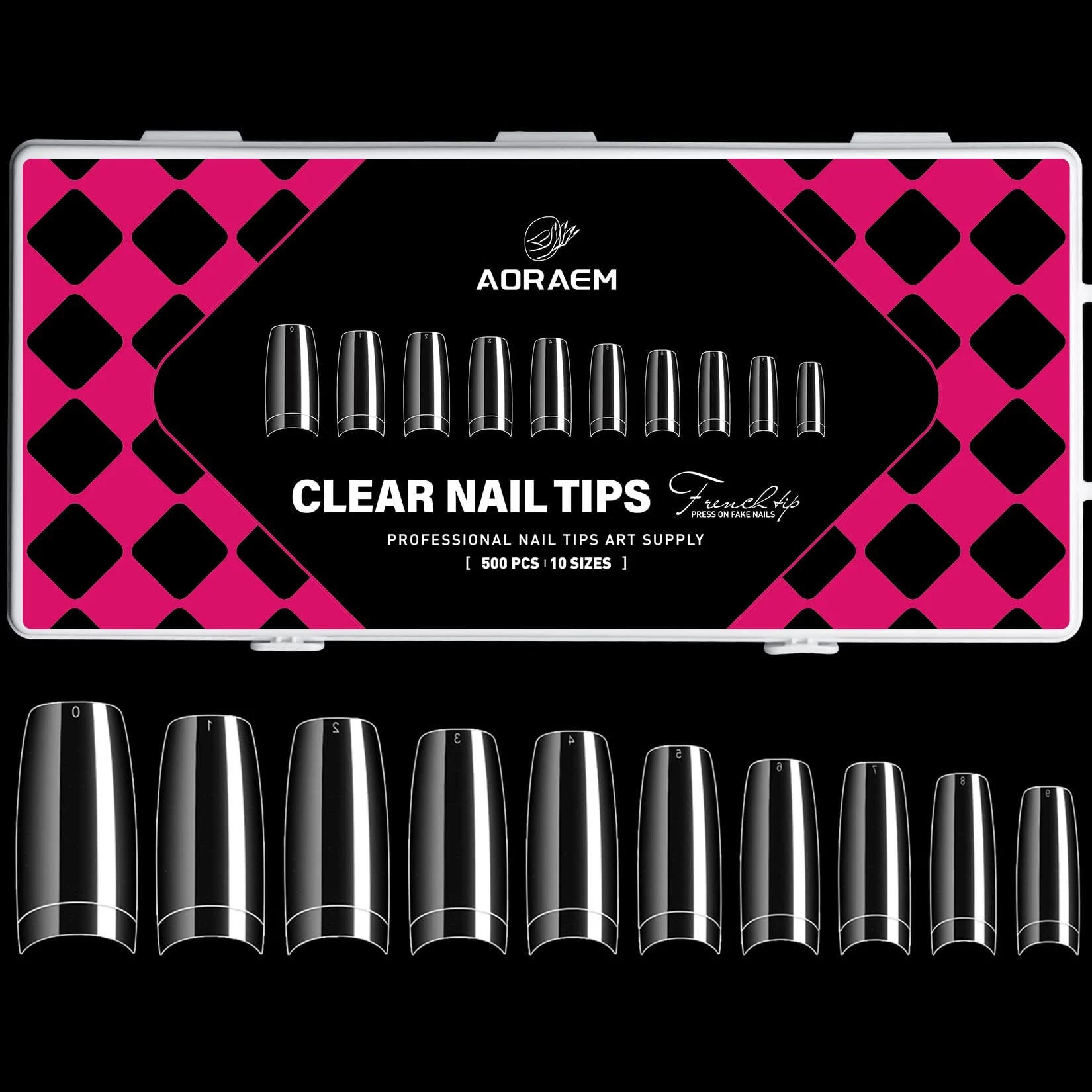 High-Quality ABS French Acrylic False Nails for 500 Manicured Looks | Image