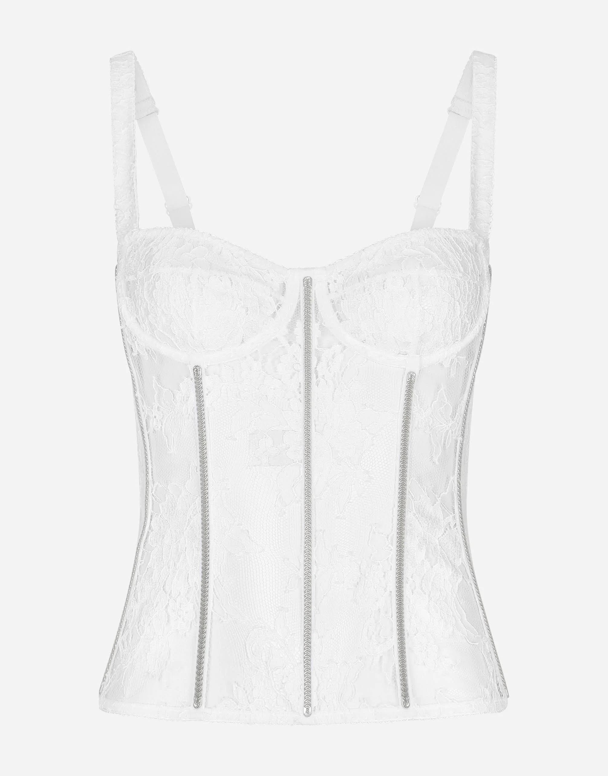 Classic Italian White Lace Lingerie Bustier | Image