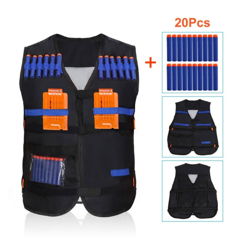 Nerf Elite Tactical Vest with 20 Soft Foam Darts for Adventure Missions | Image