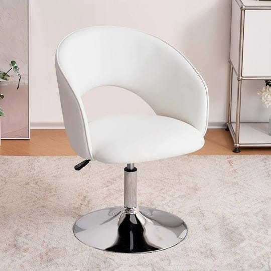 furniliving-modern-swivel-accent-chair-faux-pu-adjustable-vanity-chairs-upholstered-makeup-chair-lou-1