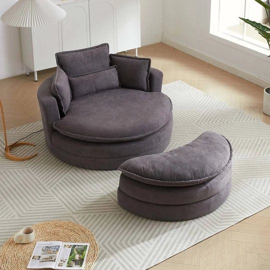 52swivel-accent-barrel-modern-beige-sofa-lounge-club-big-round-chair-with-storage-ottoman-chenille-f-1