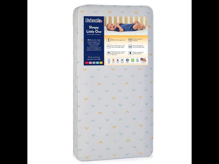 kolcraft-sleepy-little-one-crib-and-toddler-mattress-1