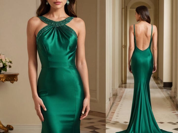 Emerald-Green-Satin-Dress-3