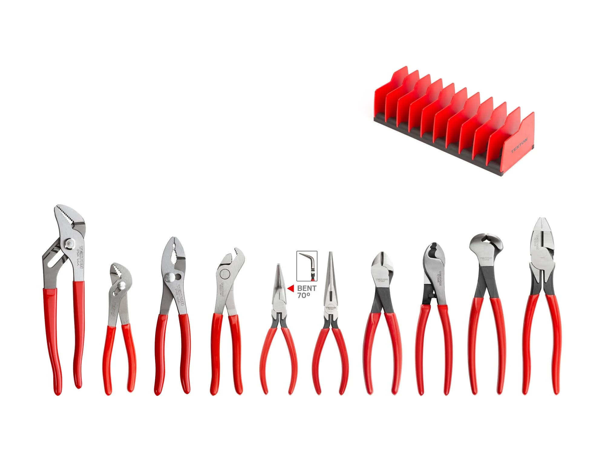 Tekton 10-Piece Pliers Set: Versatile Gripping and Cutting Tools for Electrical, Mechanical, Automotive, and Construction Applications | Image