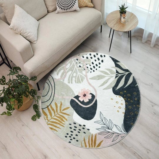 suurimuuri-mid-century-small-round-rug-3ft-soft-modern-abstract-circle-rug-non-slip-machine-washable-1