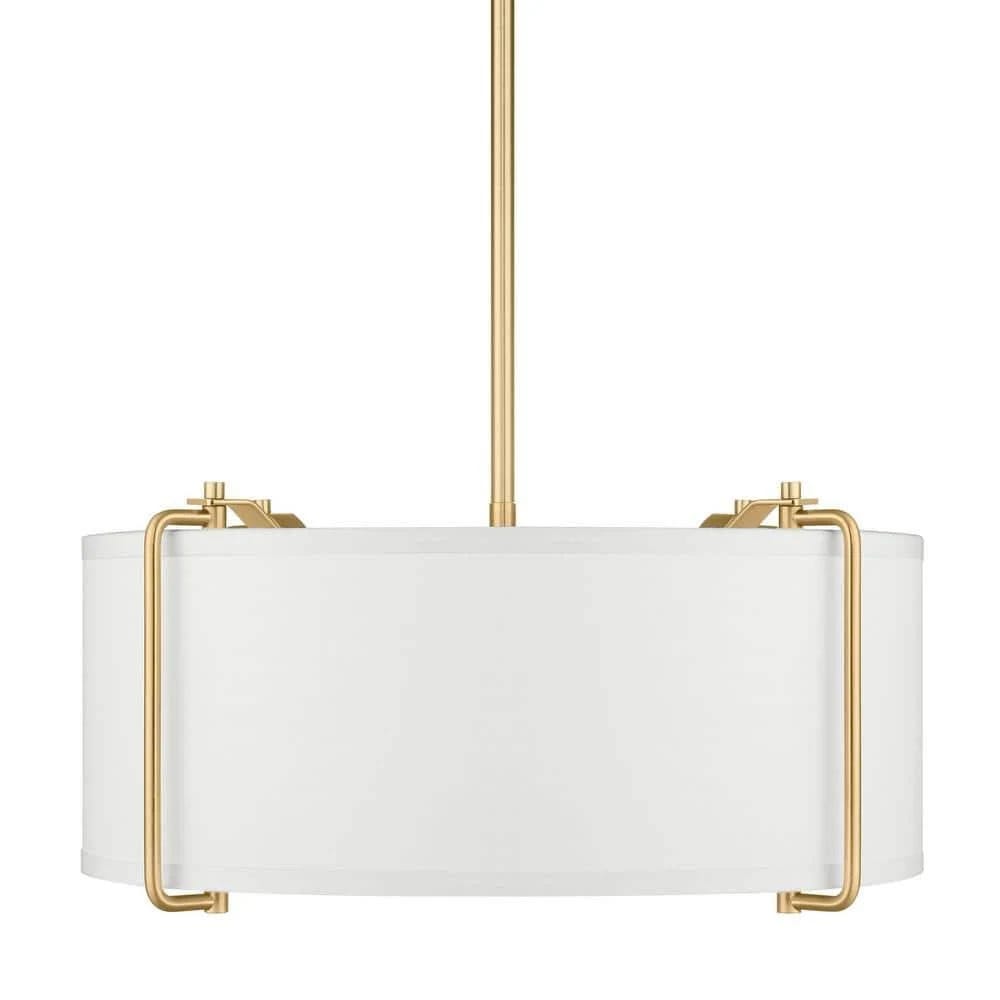 Elegant Brushed Gold Pendant Light for Room Décor | Image