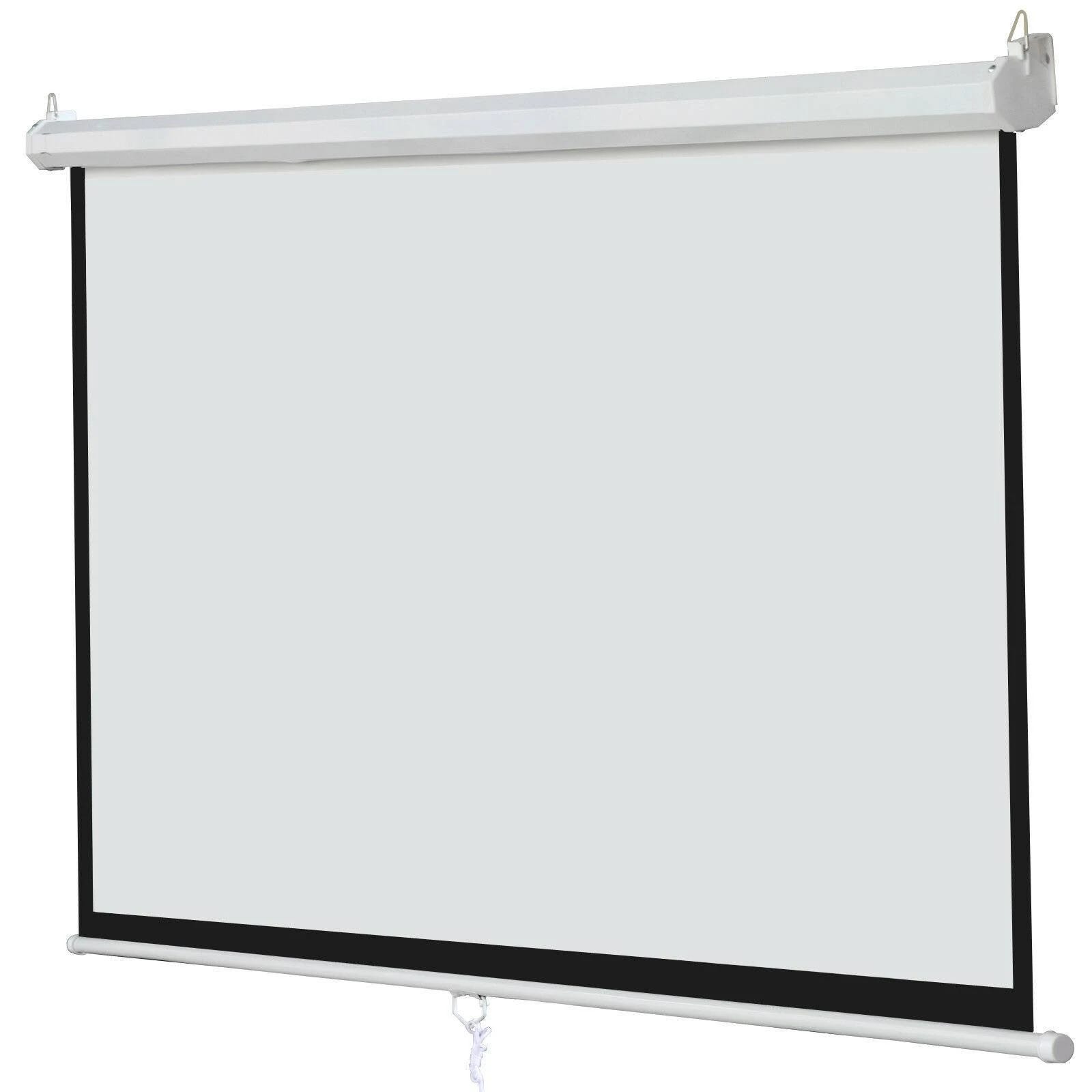 Manual Pull-Down 100-inch Outdoor Projector Screen for Home Theater | Image