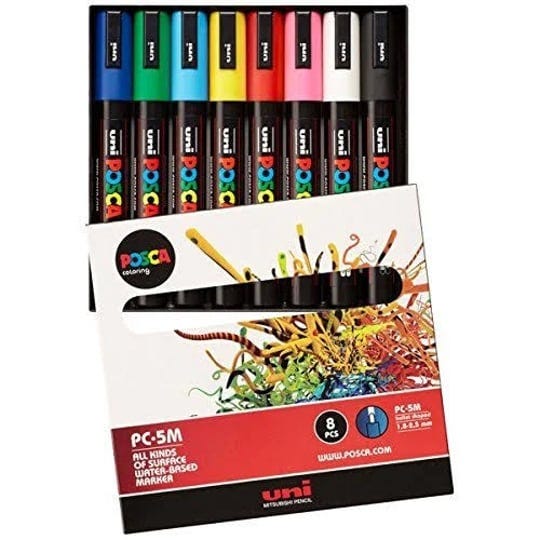 posca-pxpc5m8-acrylic-paint-marker-set-medium-assorted-new-improved-version-1