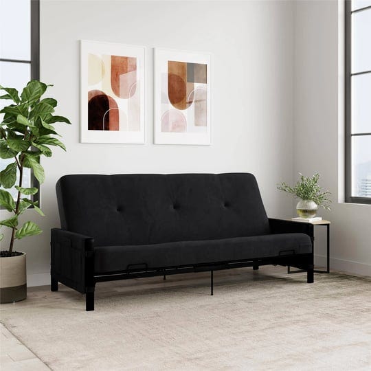 dhp-fairview-metal-storage-futon-frame-with-6-full-size-futon-mattress-gray-1