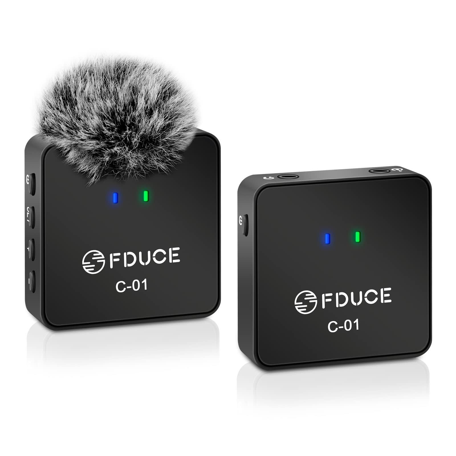 FDUCE UHF Wireless Lavalier Microphone System for Smartphone, Camera, and Laptop | Image