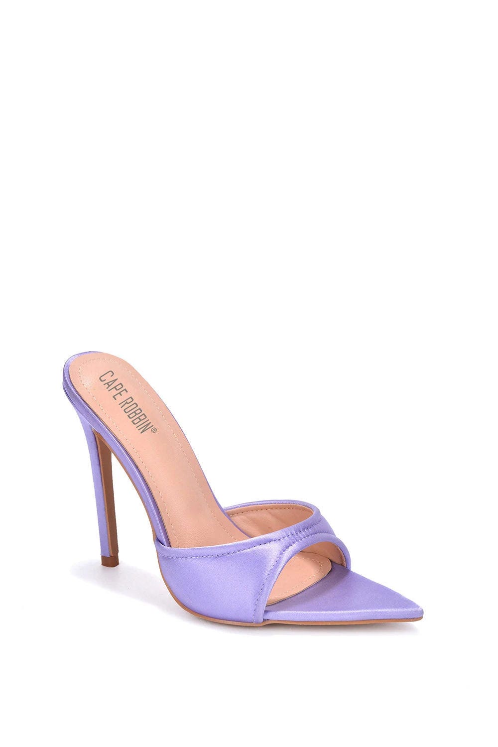 Elegant Purple High Heel Mules | Image