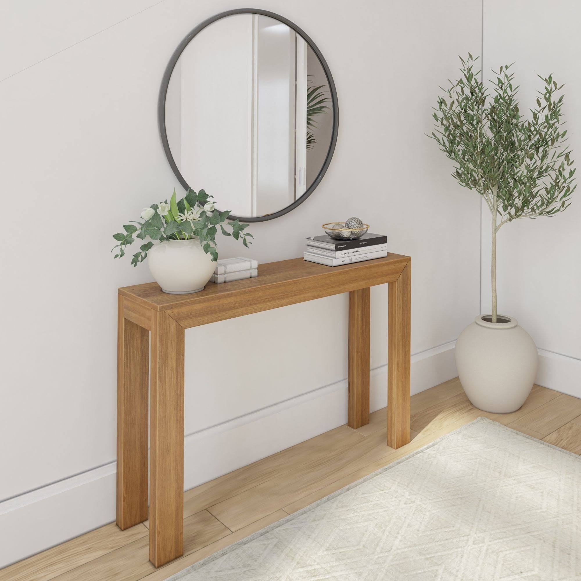 Sleek Modern Solid Wood Console Table | Image