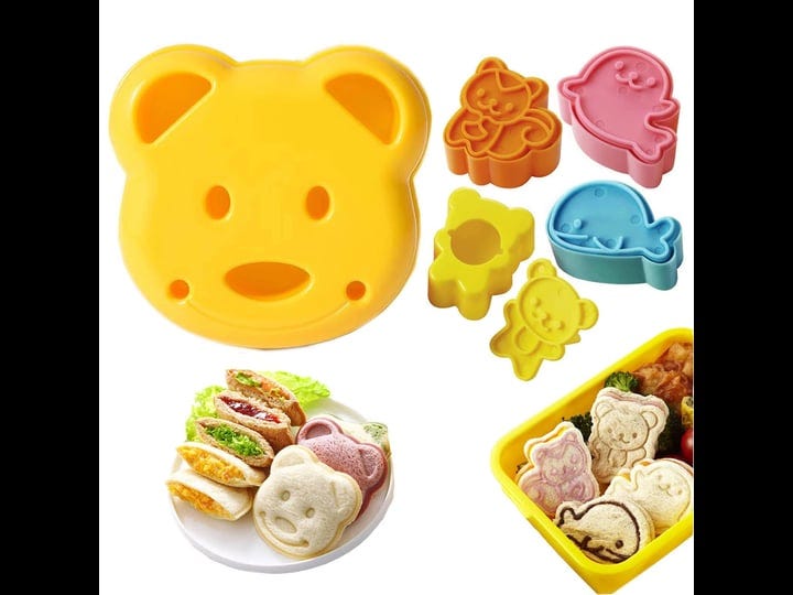 sandwich-cutter-5-pcs-sandwich-cutter-and-sealer-for-kids-mini-cartoon-bear-squirrel-dolphin-sea-dog-1
