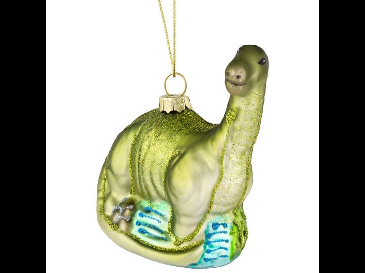 4-glittered-brontosaurus-dinosaur-glass-christmas-ornament-green-1