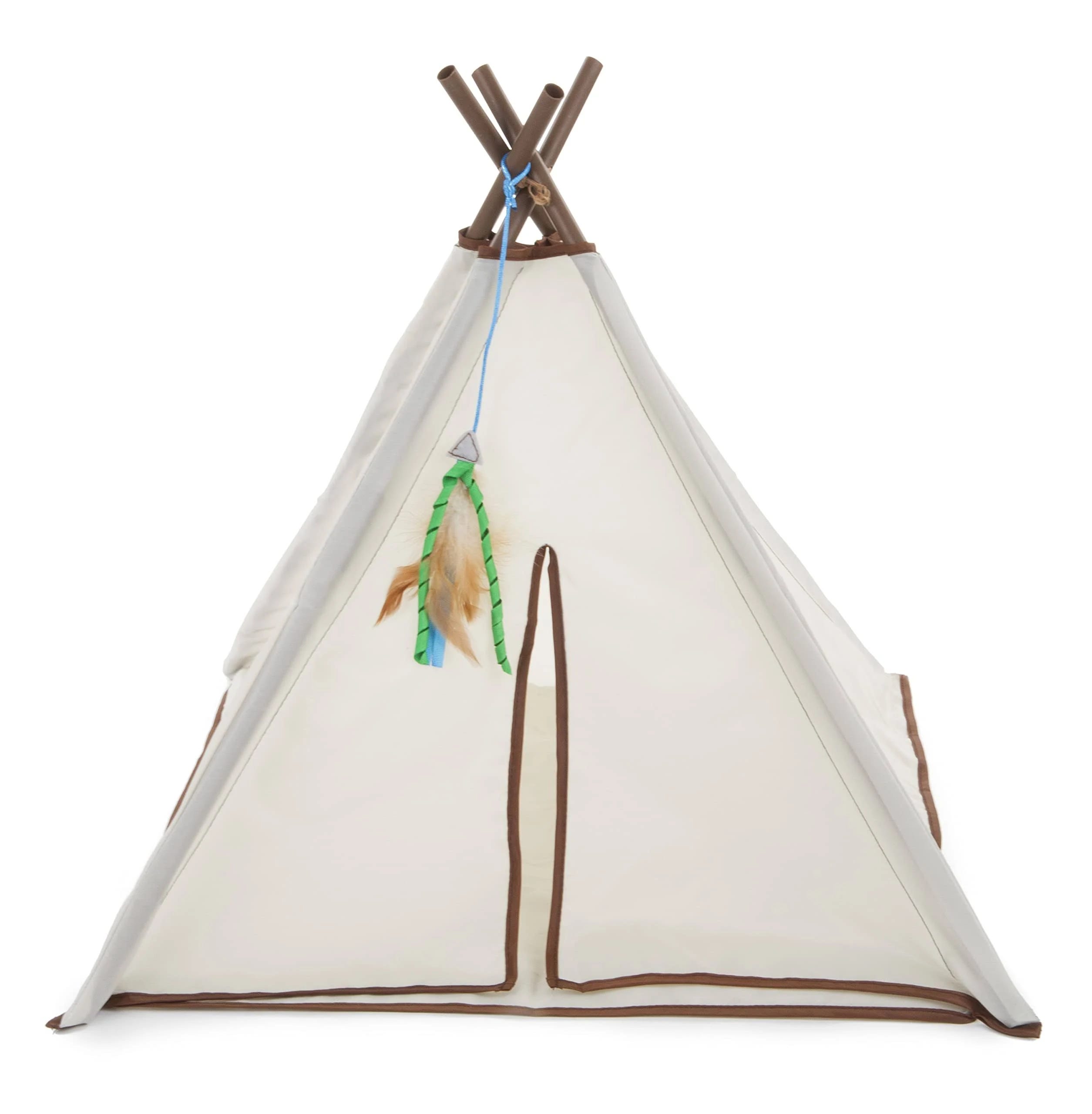 SmartyKat Kitty Camp Teepee Cat Toy - Private Playpen for Cats | Image