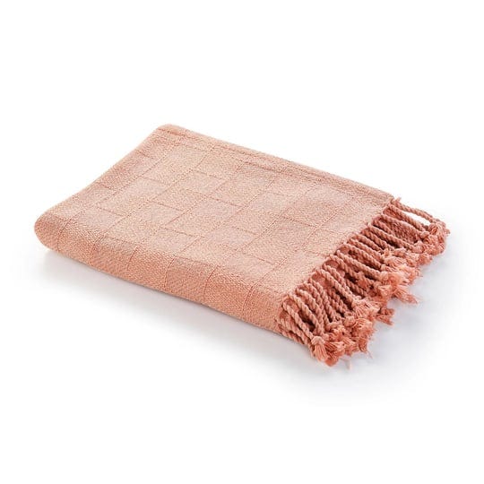 laddha-home-designs-coral-pink-checkered-weave-throw-blanket-with-fringes-50-inch-x-60-inch-1