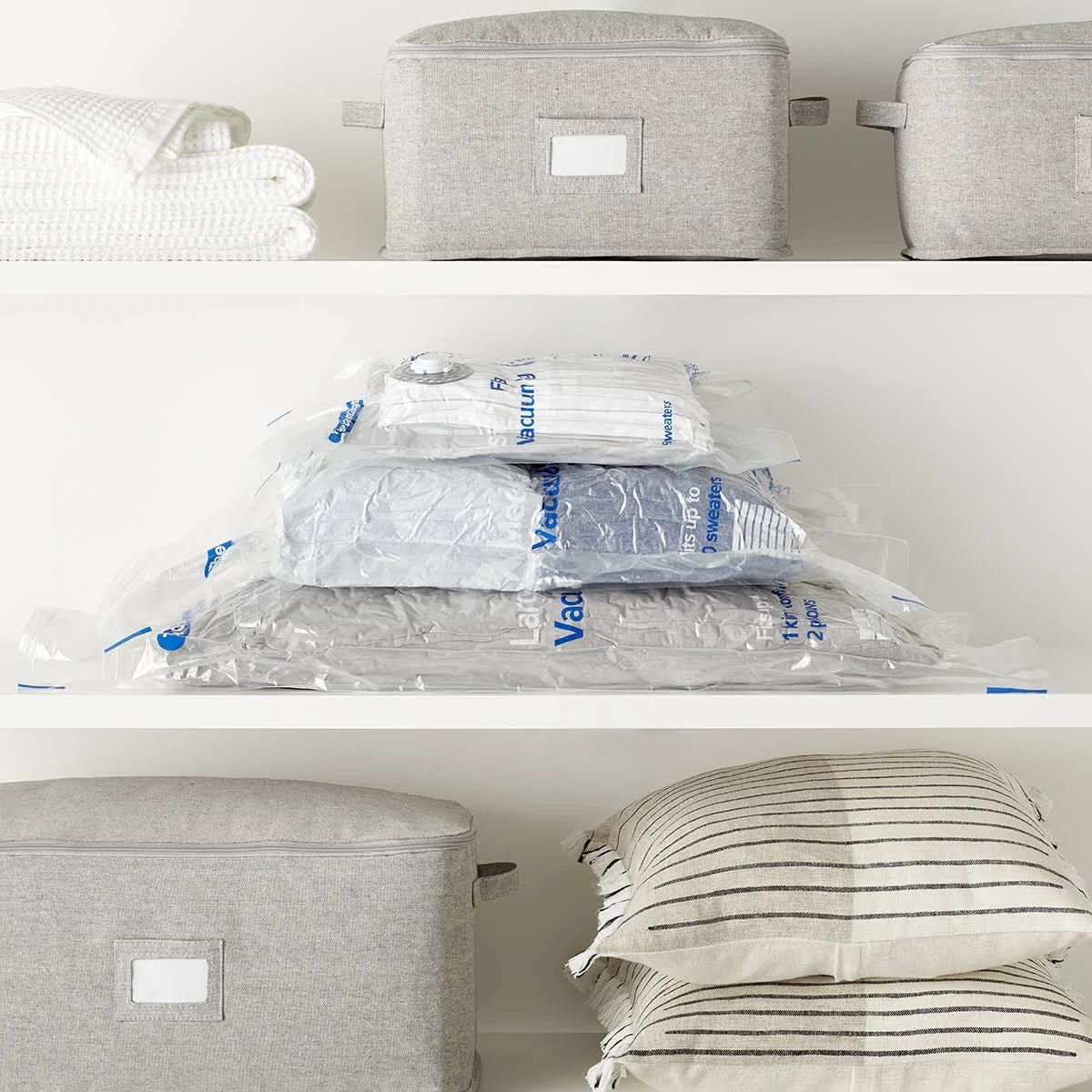 Variety Flat Vacuum Bags Clear Set of 3 | The Container Store | Image