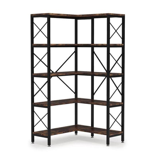 byblight-eulas-65-74-in-black-brown-engineered-wood-5-shelf-standard-corner-bookcase-with-storage-di-1