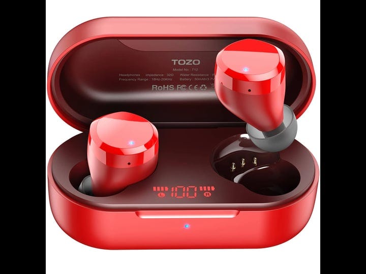 tozo-t12-wireless-bluetooth-earbuds-red-1