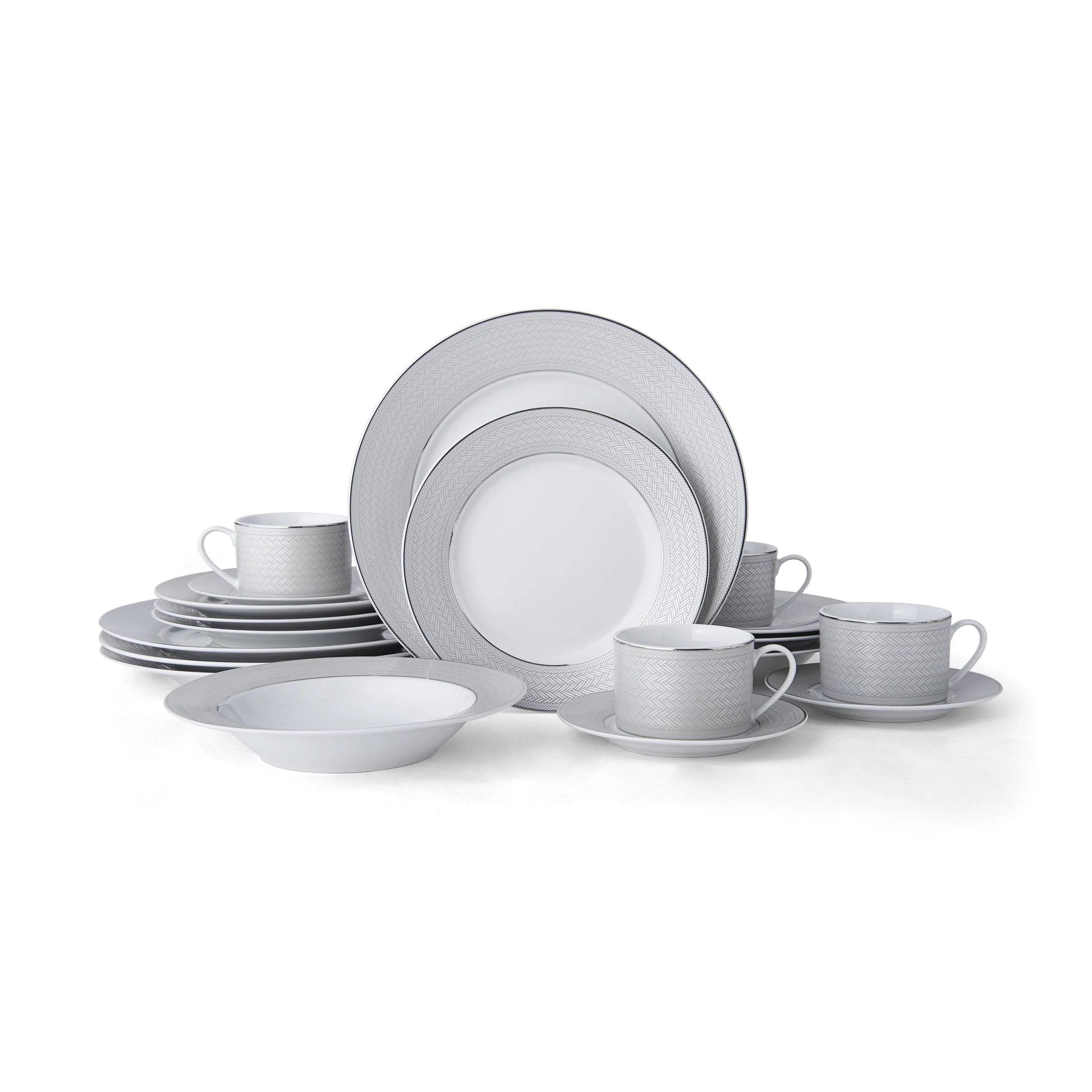 Mikasa Percy Dinnerware Set for 4 - Grey & Modern Design | Image
