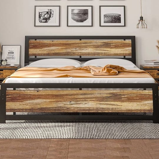 popular-codesfir-king-size-bed-frame-platform-metal-bed-frame-king-with-industrial-wood-headboard-an-1