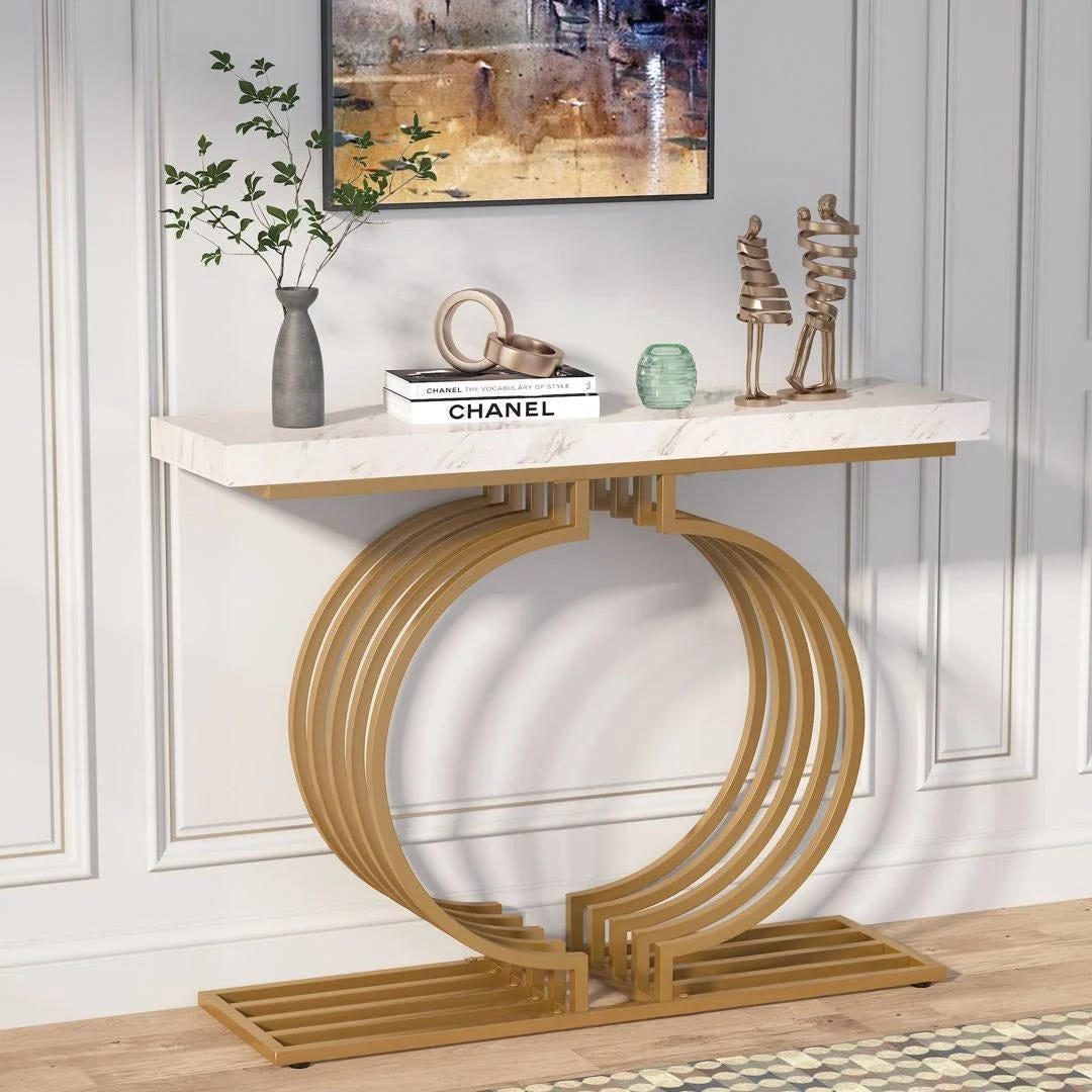 White Everly Quinn Console Table | Image