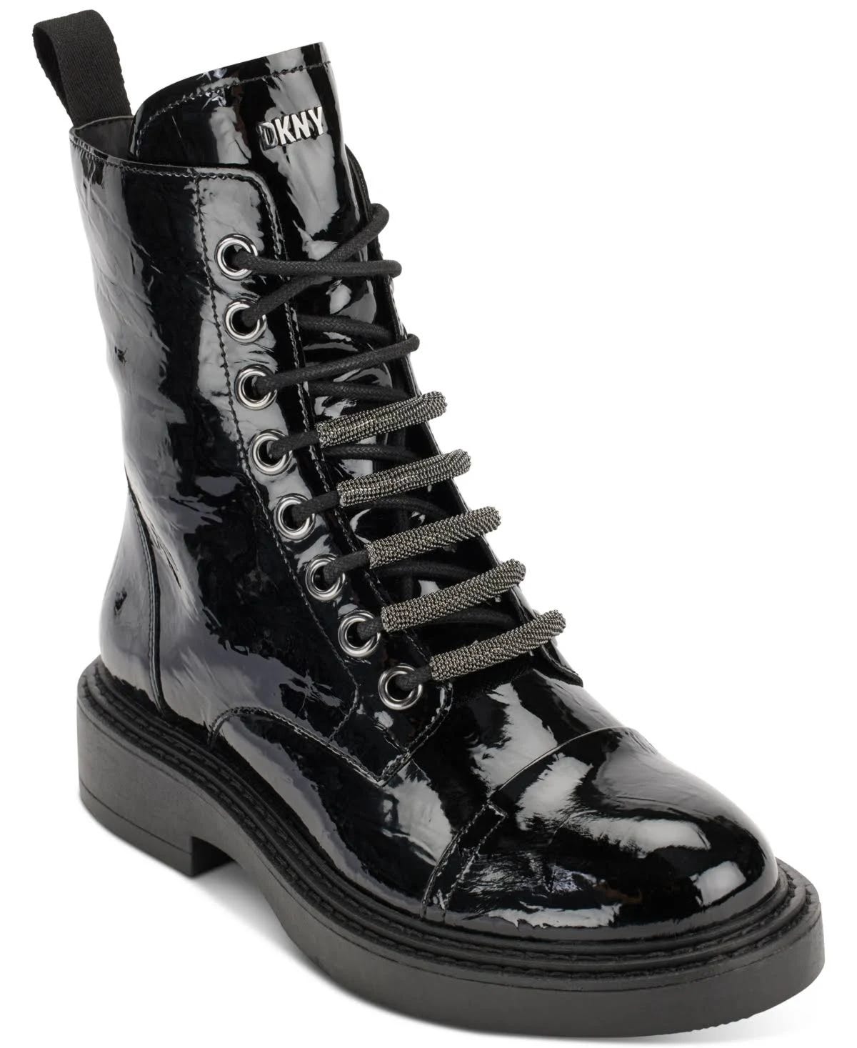 Edgy Dkny Iris Combat Boot in Black | Image