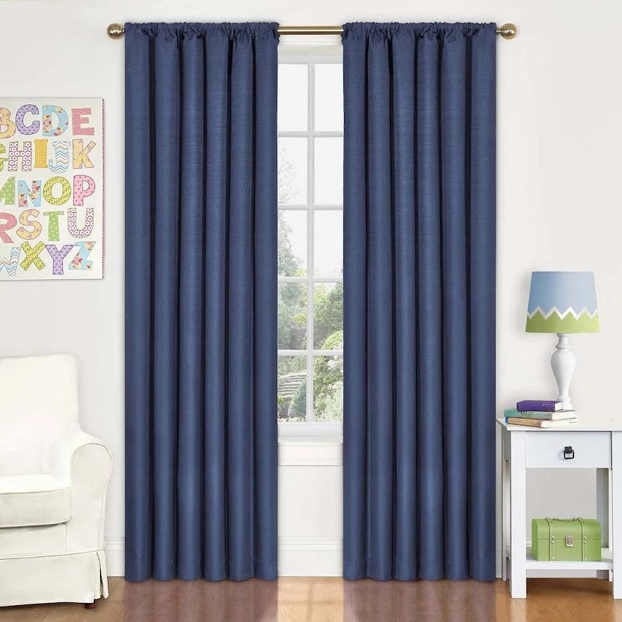 Eclipse Kendall Blue Bedroom Curtains | Image