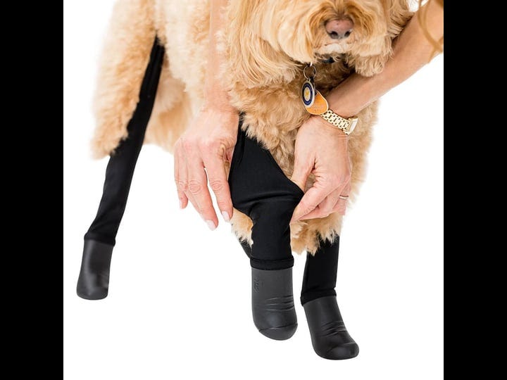 walkee-paws-deluxe-easy-on-waterproof-dog-boot-leggings-for-snow-rain-s-m-black-1