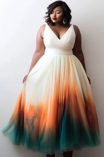 xpluswear-plus-size-wedding-elegant-gradient-v-neck-tulle-maxi-dresses-1