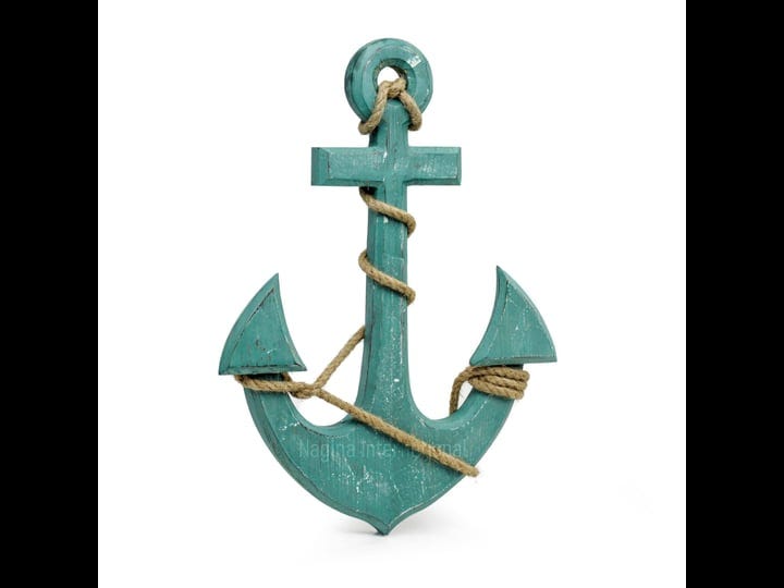 benzara-wood-anchor-with-rope-nautical-decor-1