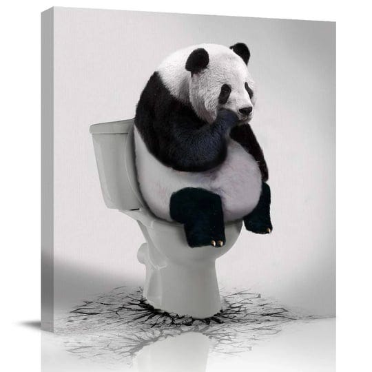 loopop-bathroom-decor-canvas-wall-art-framed-wall-decoration-funny-animal-gallery-wall-decor-print-p-1