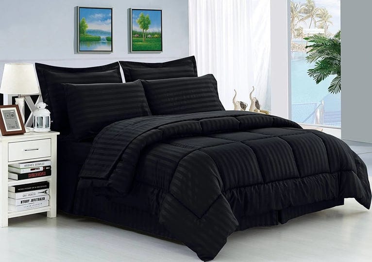 8-pieces-bed-in-a-bag-stripe-pattern-comforter-set-full-queen-black-1