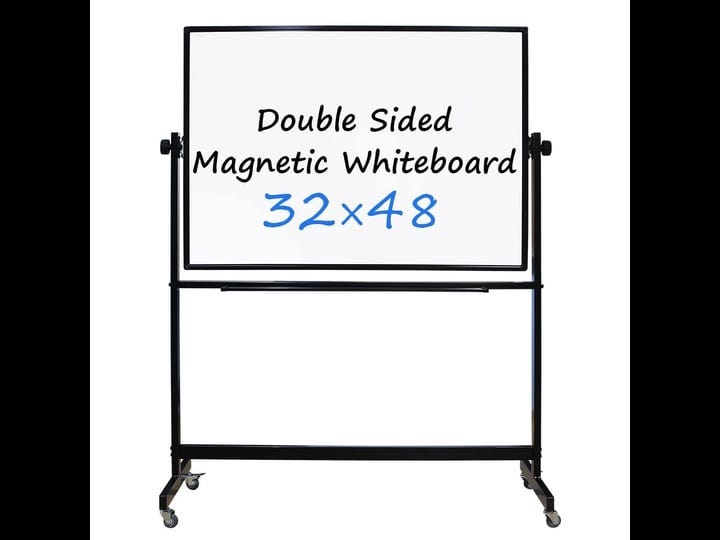 mobile-whiteboard-with-rolling-stand-black-color-large-32-x-48magnetic-mobile-dry-erase-board-with-w-1