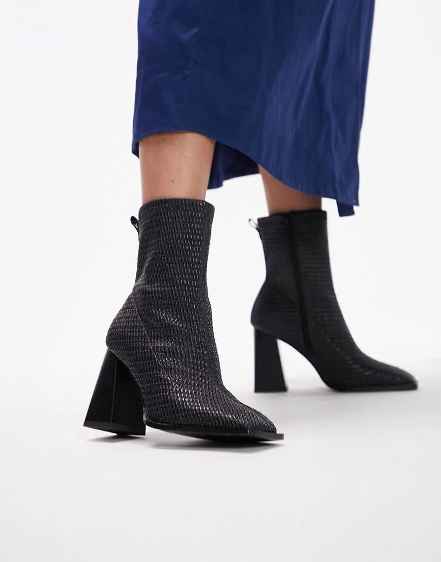 Comfortable Low Heel Sock Boots by Topshop | Image