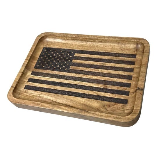 guard-the-line-american-flag-valet-tray-acacia-wood-catch-all-tray-edc-tray-every-day-carry-bedside--1