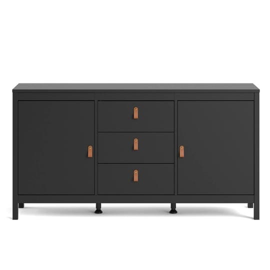 tvilum-black-matte-madrid-2-door-sideboard-with-3-drawers-1