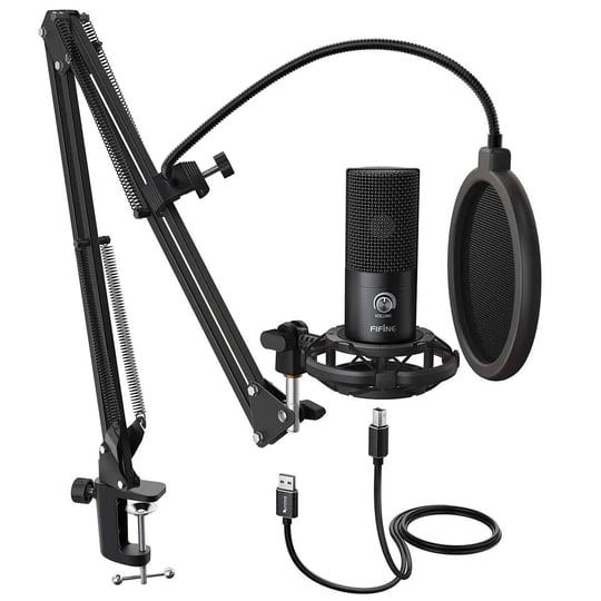 fifine-studio-condenser-usb-microphone-computer-pc-microphone-kit-with-adjustable-boom-arm-stand-sho-1