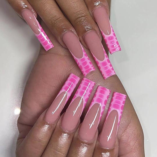 babalal-coffin-press-on-nails-long-french-tip-fake-nails-with-nail-glue-pink-french-glossy-glue-on-n-1